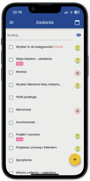 Telefon: lista zadań