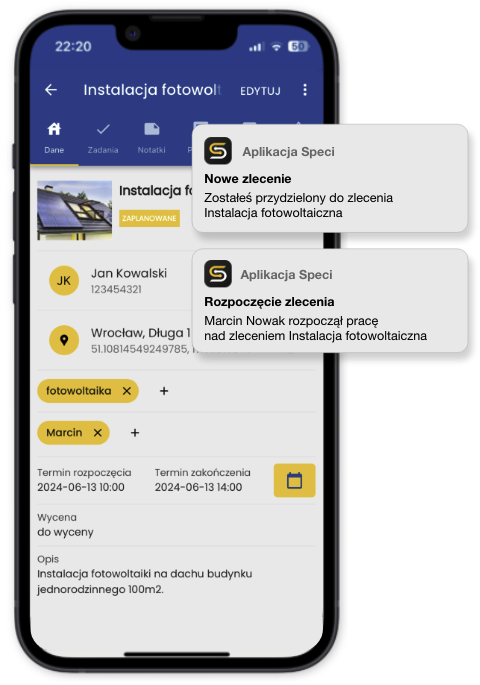 Telefon: błyskawiczne powiadomienia PUSH